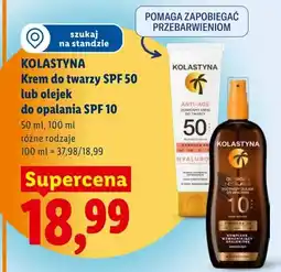 Lidl Olejek do opalania Kolastyna SPF 10 oferta