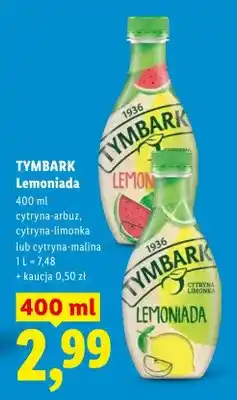 Lidl Lemoniada Tymbark cytryna-malina oferta