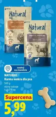 Lidl Karma mokra dla psa Natural Dog indyk z kurczakiem oferta