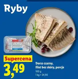 Lidl Dorsz czarny filet bez skóry porcje oferta
