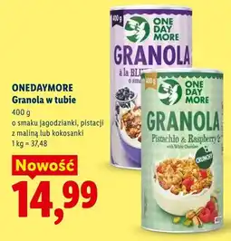 Lidl Granola w tubie kokosanki OneDayMore oferta