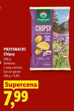 Lidl Chipsy śmietana z nutą czosnku Przysnacki oferta