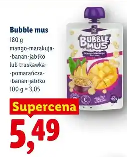 Lidl Bubble mus truskawka-pomarańcza-banan-jabłko oferta
