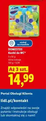 Lidl Kostki do WC Domestos Lime oferta