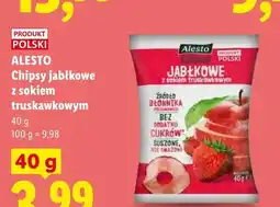 Lidl Chipsy jabłkowe z sokiem truskawkowym Alesto oferta