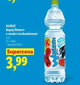 Lidl Napój Waterrr o smaku truskawkowym Kubuś oferta