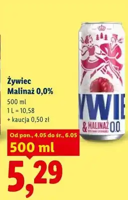 Lidl Piwo bezalkoholowe Żywiec Malinaż 0,0% oferta