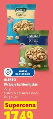 Lidl Pistacje kalifornijskie prażone i solone Alesto oferta
