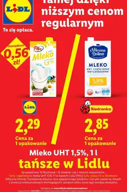 Lidl Mleko UHT 1,5% oferta