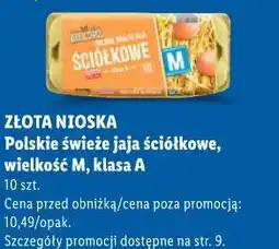 Lidl Polskie świeże jaja ściółkowe, wielkość M, klasa A 10 szt. ZŁOTA NIOSKA oferta