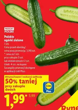 Lidl Polskie ogórki zielone oferta