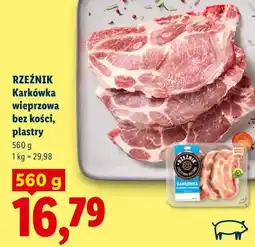 Lidl RZEŹNIK Karkówka wieprzowa bez kości, plastry oferta