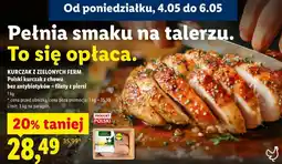 Lidl KURCZAK Z ZIELONYCH FERM Polski kurczak z chowu bez antybiotyków - filety z piersi oferta