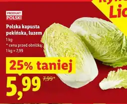 Lidl Polska kapusta pekińska, luzem oferta