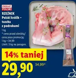 Lidl RZEŹNIK Polski królik - tuszka z podrobami oferta