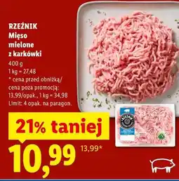 Lidl RZEŹNIK Mięso mielone z karkówki oferta