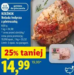 Lidl RZEŹNIK Rolada indycza z pietruszką oferta
