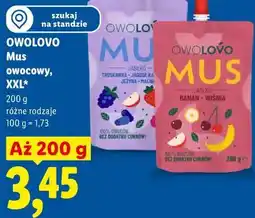 Lidl Mus owocowy, XXL* OWOLOVO oferta