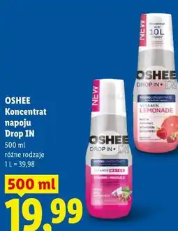 Lidl OSHEE Koncentrat napoju Drop IN oferta