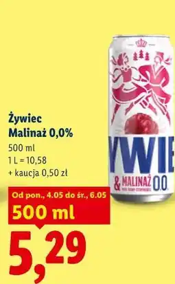 Lidl Żywiec Malinaż 0,0% oferta