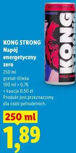 Lidl Napój energetyczny zero KONG STRONG oferta