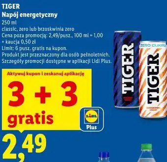 Lidl Napój energetyczny TIGER oferta