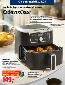 Lidl SILVERCREST Frytkownica beztłuszczowa Air Fryer, 2000 W oferta