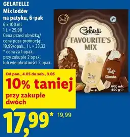 Lidl GELATELLI Mix lodów na patyku, 6-pak oferta