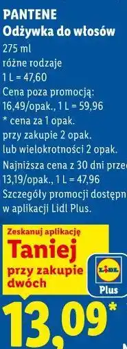 Lidl PANTENE Odżywka do włosów oferta