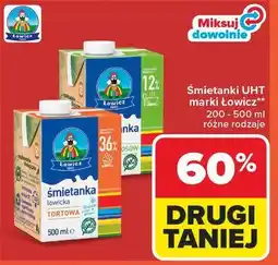 Carrefour Market Śmietanki UHT marki Łowicz** 200 - 500 ml różne rodzaje oferta