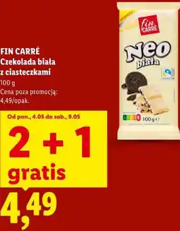 Lidl Czekolada biała z ciasteczkami Fin Carré oferta