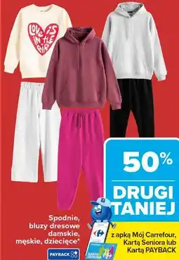 Carrefour Market Spodnie, bluzy dresowe damskie, męskie, dziecięce oferta