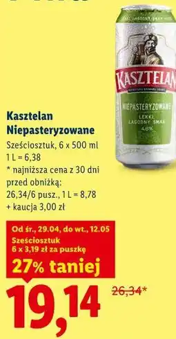 Lidl Kasztelan Niepasteryzowane oferta