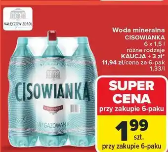 Carrefour Market Woda mineralna CISOWIANKA oferta
