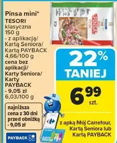 Carrefour Market Pinsa mini TESORI klasyczna oferta