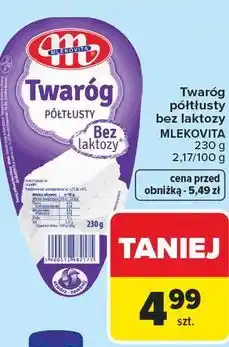 Carrefour Market Twaróg półtłusty bez laktozy MLEKOVITA oferta