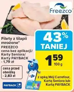 Carrefour Market Filety z tilapii mrożone FREEZCO oferta