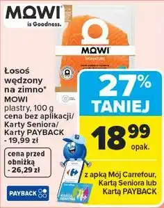 Carrefour Market Łosoś wędzony na zimno MOWI plastry oferta