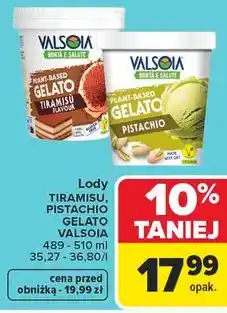 Carrefour Market Lody TIRAMISU, PISTACHIO GELATO VALSOIA oferta