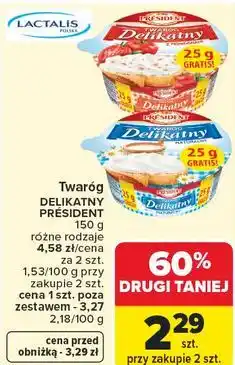 Carrefour Market Twaróg DELIKATNY PRÉSIDENT oferta