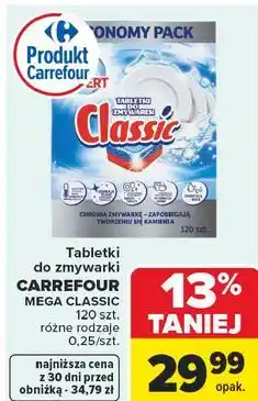 Carrefour Market Tabletki do zmywarki CARREFOUR MEGA CLASSIC oferta