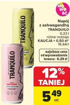 Carrefour Market Napój z ashwagandhą TRANQUILO 0,33 l różne rodzaje oferta