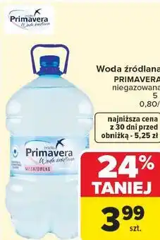 Carrefour Market Woda źródlana PRIMAVERA niegazowana oferta