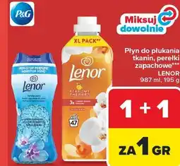 Carrefour Market Płyn do płukania tkanin, perełki zapachowe*** LENOR 987 ml, 195 g oferta