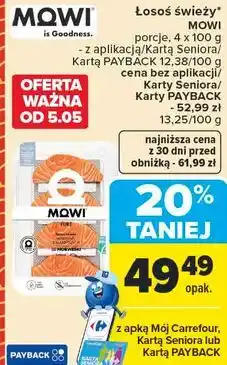 Carrefour Market Łosoś świeży MOWI oferta