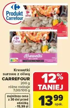 Carrefour Market Krewetki surowe z oliwą CARREFOUR oferta