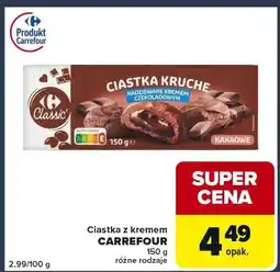 Globi Ciastka kruche z kremem czekoladowym Carrefour Classic oferta