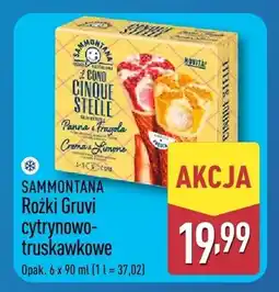 ALDI Lody rożki Sammontana Gruvi cytrynowo-truskawkowe oferta