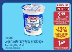 ALDI Jogurt naturalny typu greckiego Milsani oferta