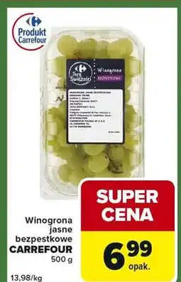 Carrefour Express Winogrona jasne bezpestkowe Carrefour oferta